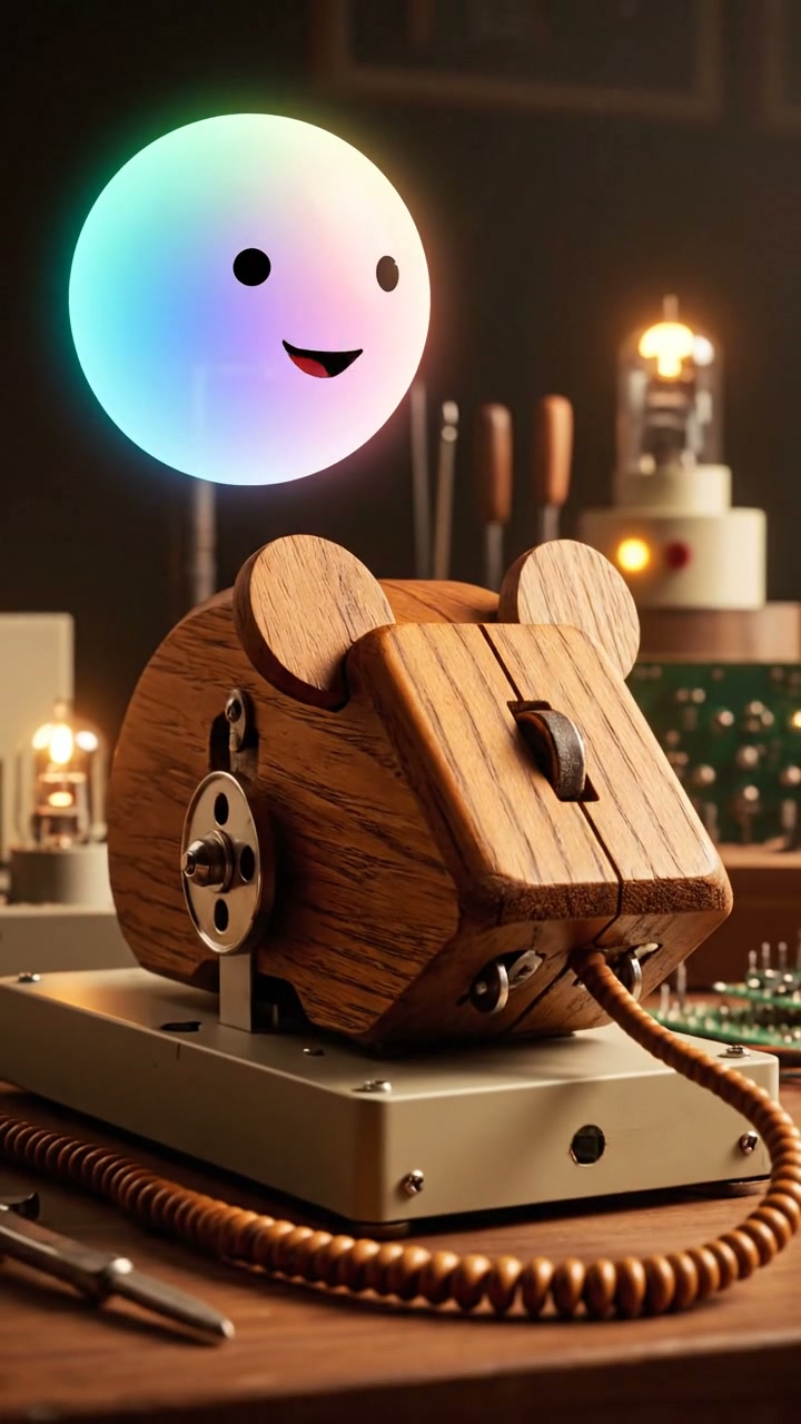 The very first computer mouse was made of wood
