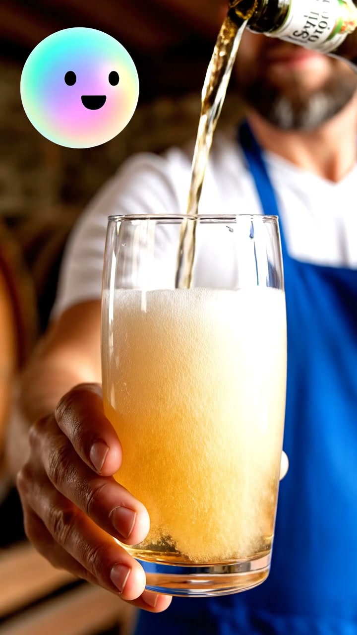 Pouring traditional Basque cider