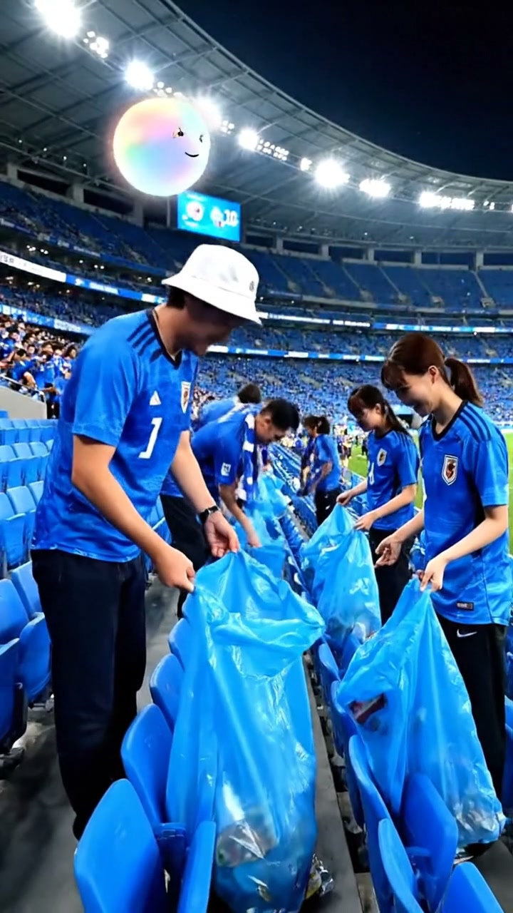 La lección de civismo de la afición japonesa