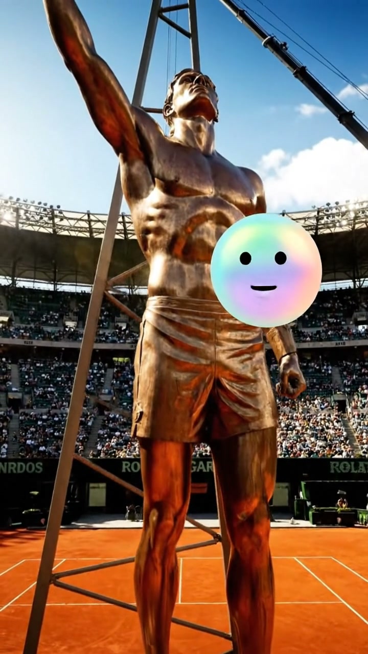 The bronze statue of a living legend