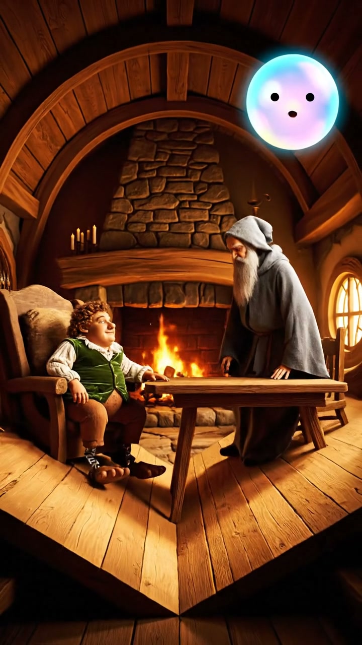 The visual trickery of making Hobbits look small