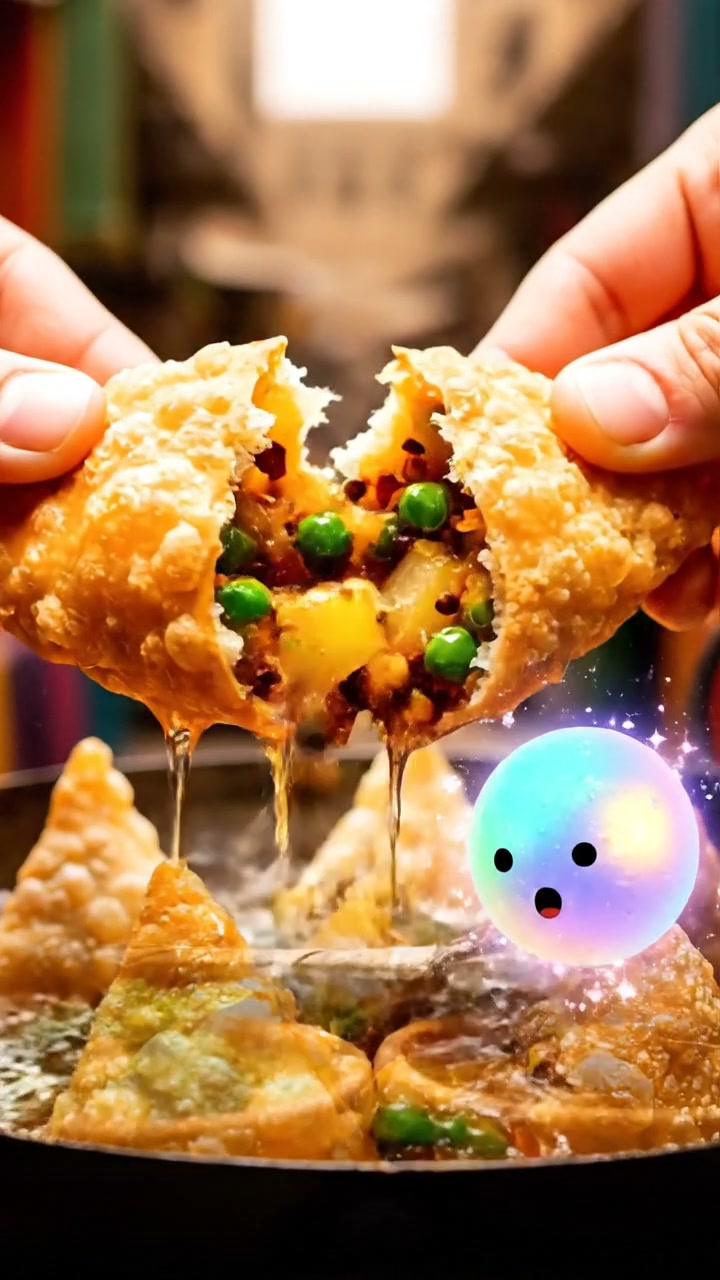 The spicy crunch of samosas