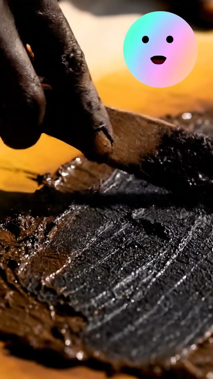 Bogolan mudcloth painted by the earth